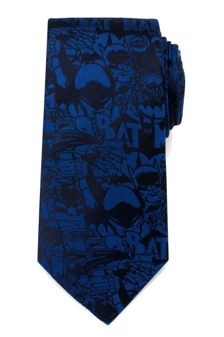 'Batman' Silk Tie, Main, color, BLUE