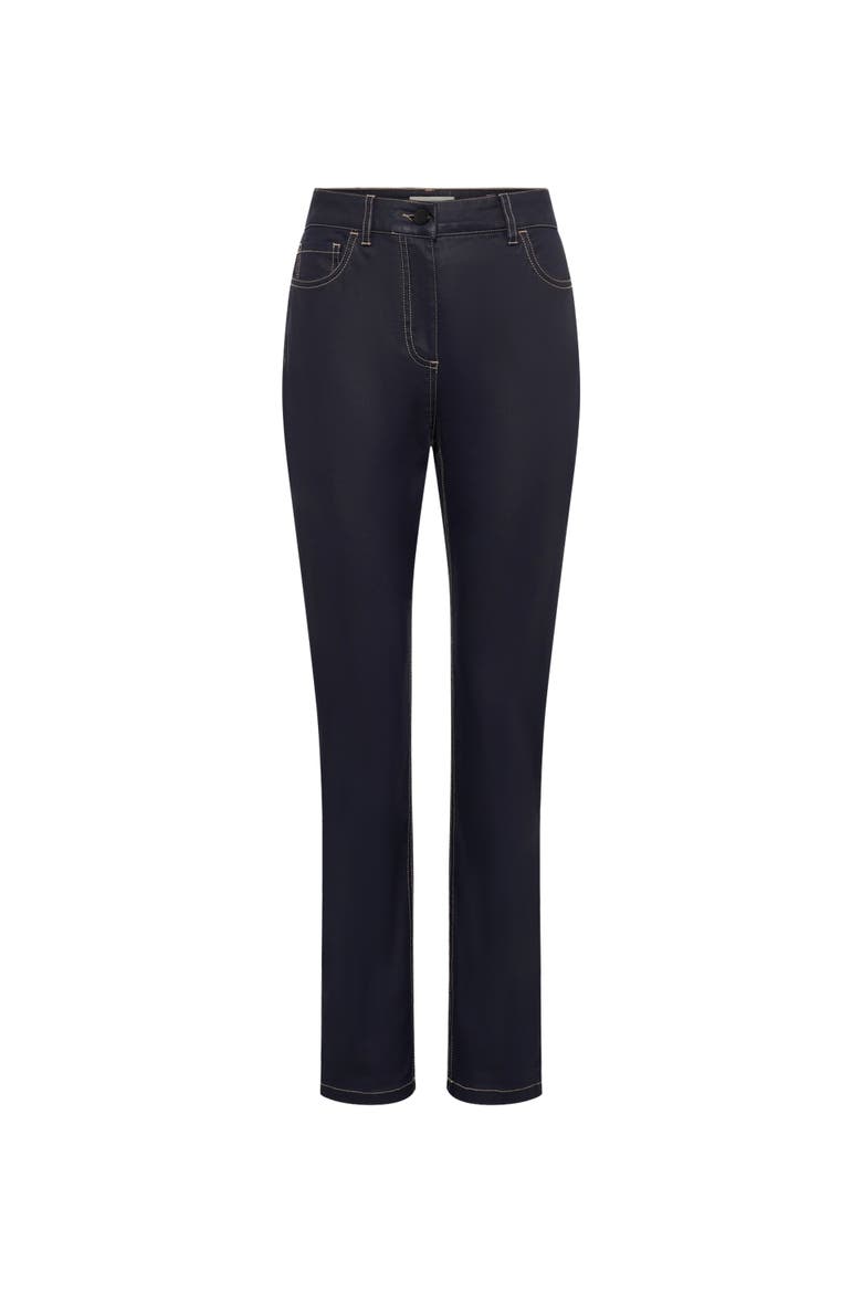 Aya Coated Slim Jeans, Alternate, color, Navy Blue