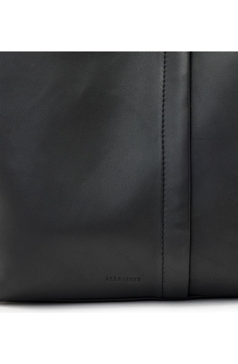 AllSaints Ara East West Leather Tote, Alternate, color, Black