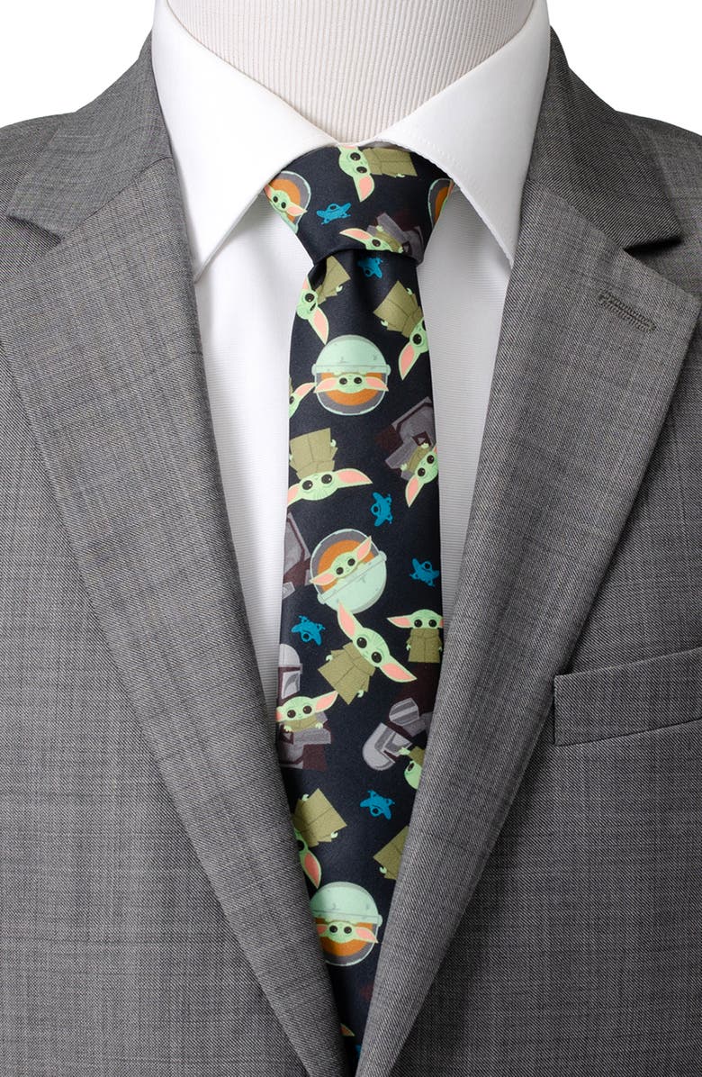 Cufflinks, Inc. Star Wars<sup>™</sup> The Mandalorian Tie, Alternate, color, Navy