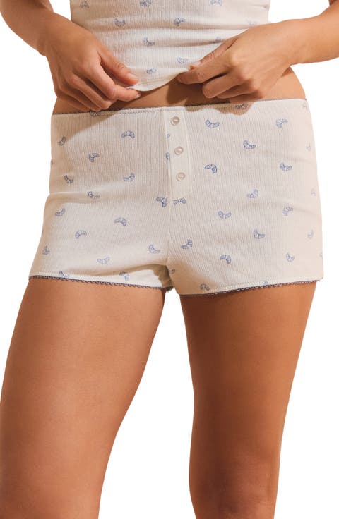 Belen Ribbed Sleep Shorts