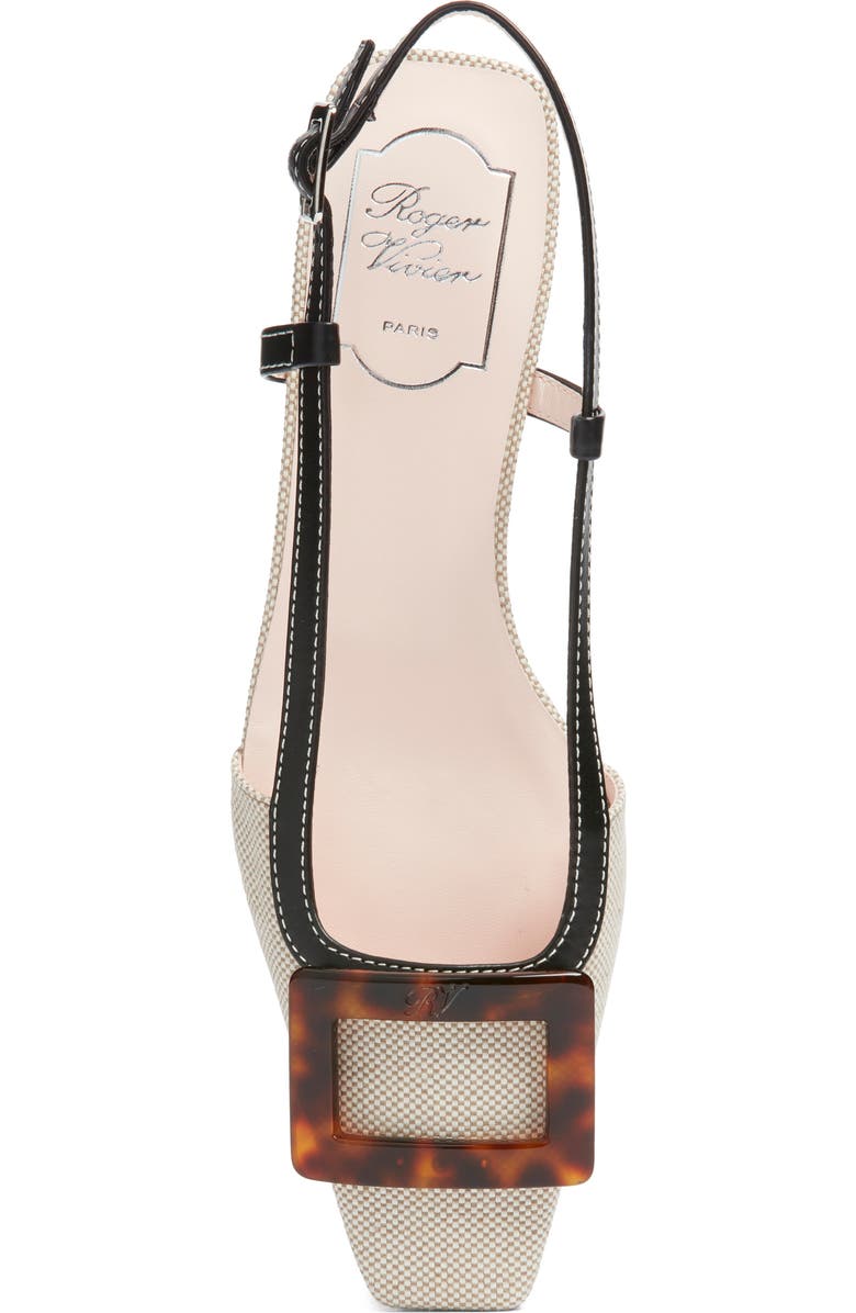 Roger Vivier Belle Vivier Slingback Ballerina Slingback Flat, Alternate, color, Daino/ Nero