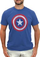 Marvel Men's Marvel Captain America Classic Shield Graphic T-Shirt