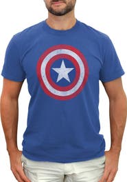 Marvel Men's Marvel Captain America Classic Shield Graphic T-Shirt