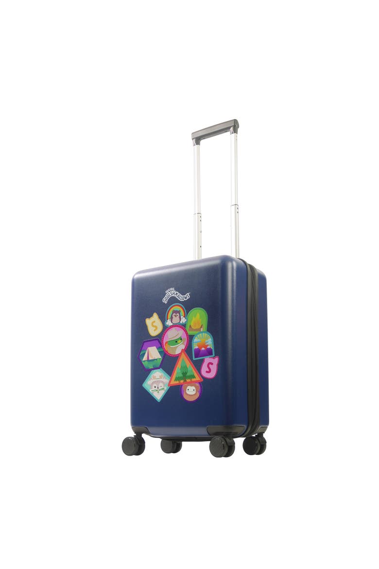 Squishmallows 22.5 Patch Hardside Carry-On Spinner, Main, color, BLUE