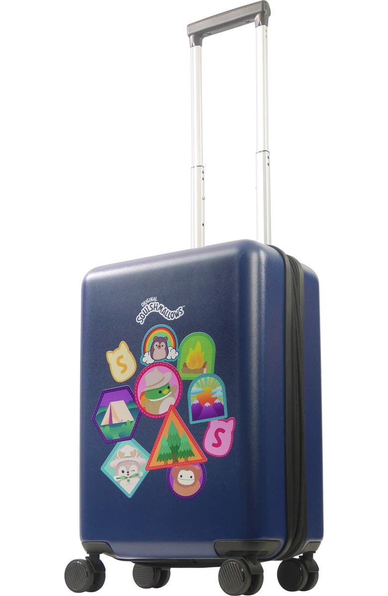 Ful Squishmallows 22.5 Patch Hardside Carry-On Spinner, Main, color, Blue