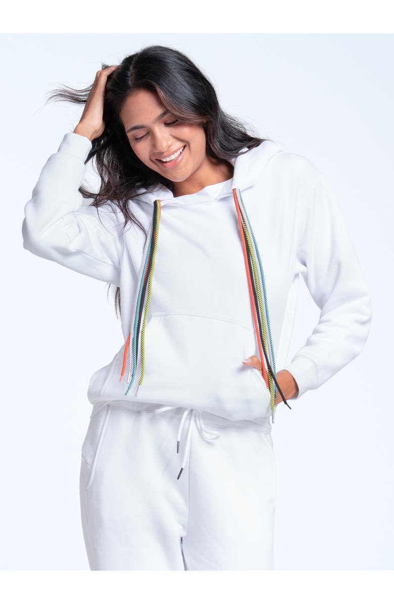 Lucky in Love Chroma Cord Hoodie, Main, color, White