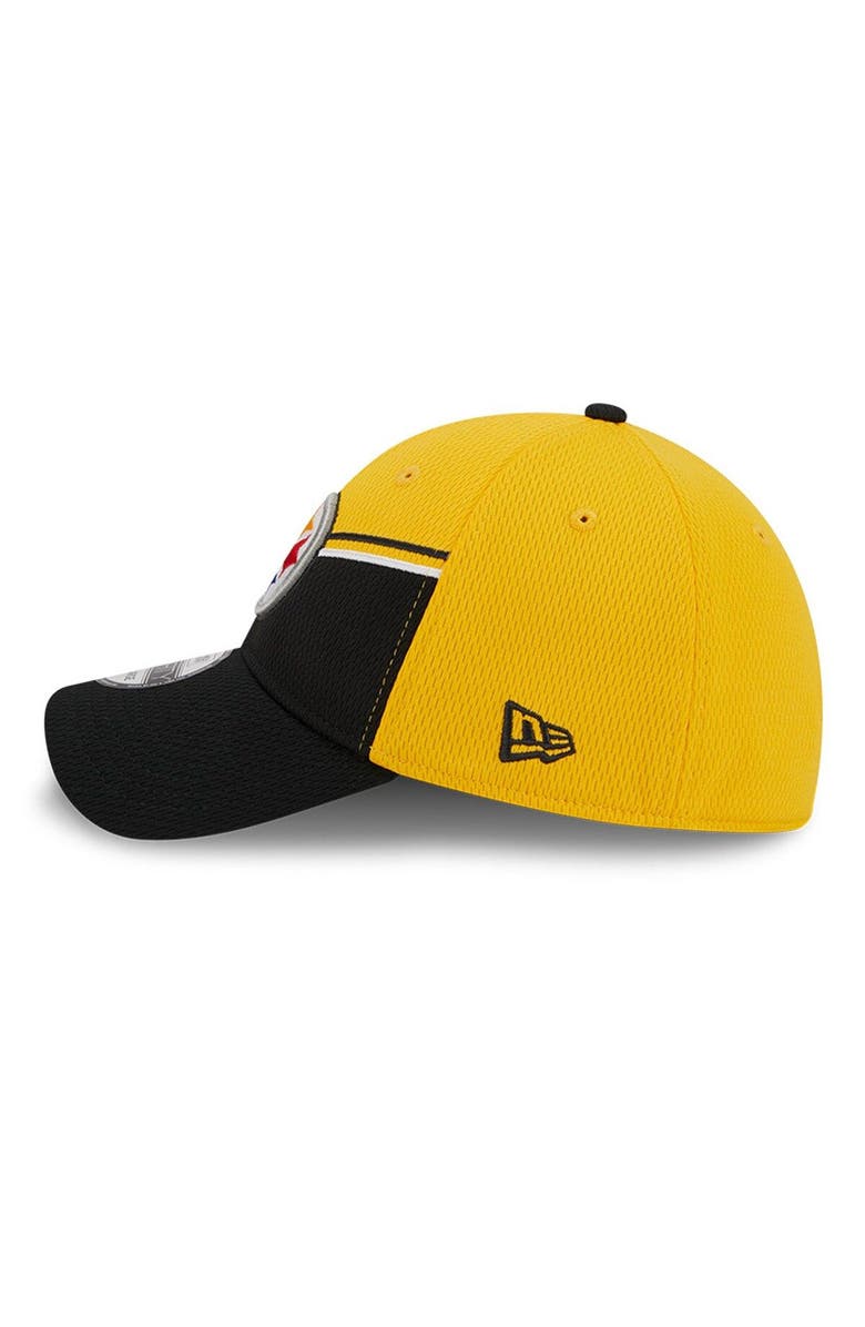 New Era Men's New Era Gold/Black Pittsburgh Steelers 2023 Sideline 39THIRTY Flex Hat, Alternate, color,