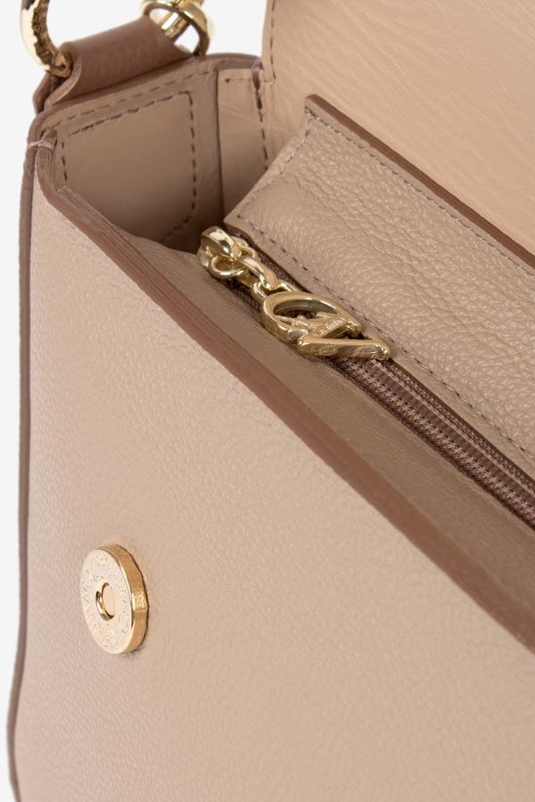 Signature CV By Cavalinho Leather Shoulder Bag 642, Alternate, color, Sand / Beige