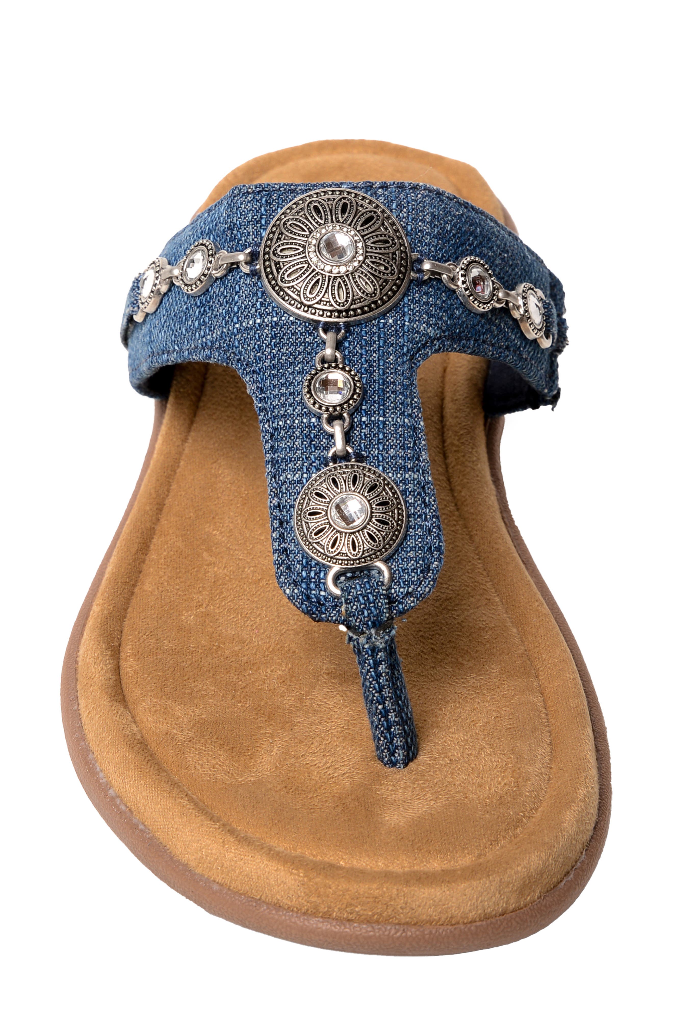 Brecca Flip Flop, Alternate, color, BLUE DENIM