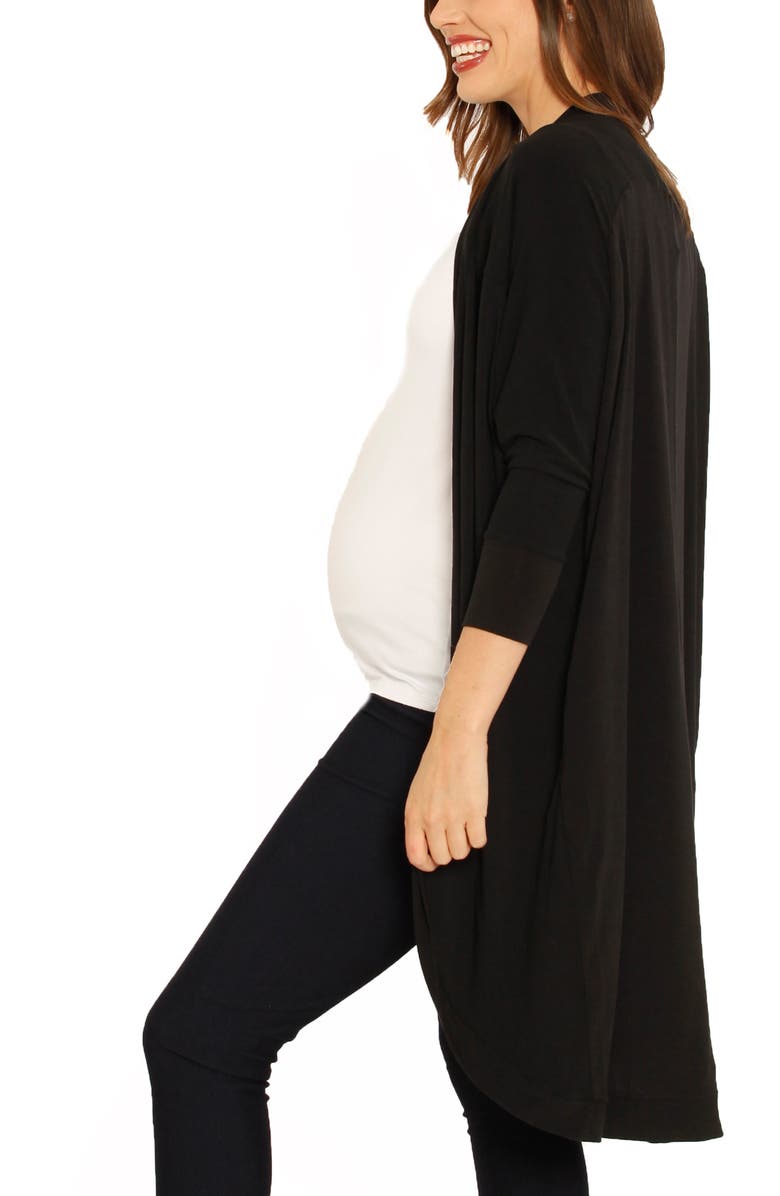 Angel Maternity Scooped Maternity Cardigan, Alternate, color, 
