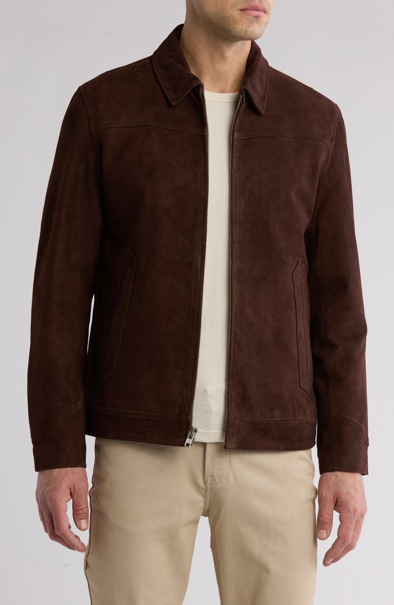 Slate & Stone Suede Zip Racer Jacket, Main, color,