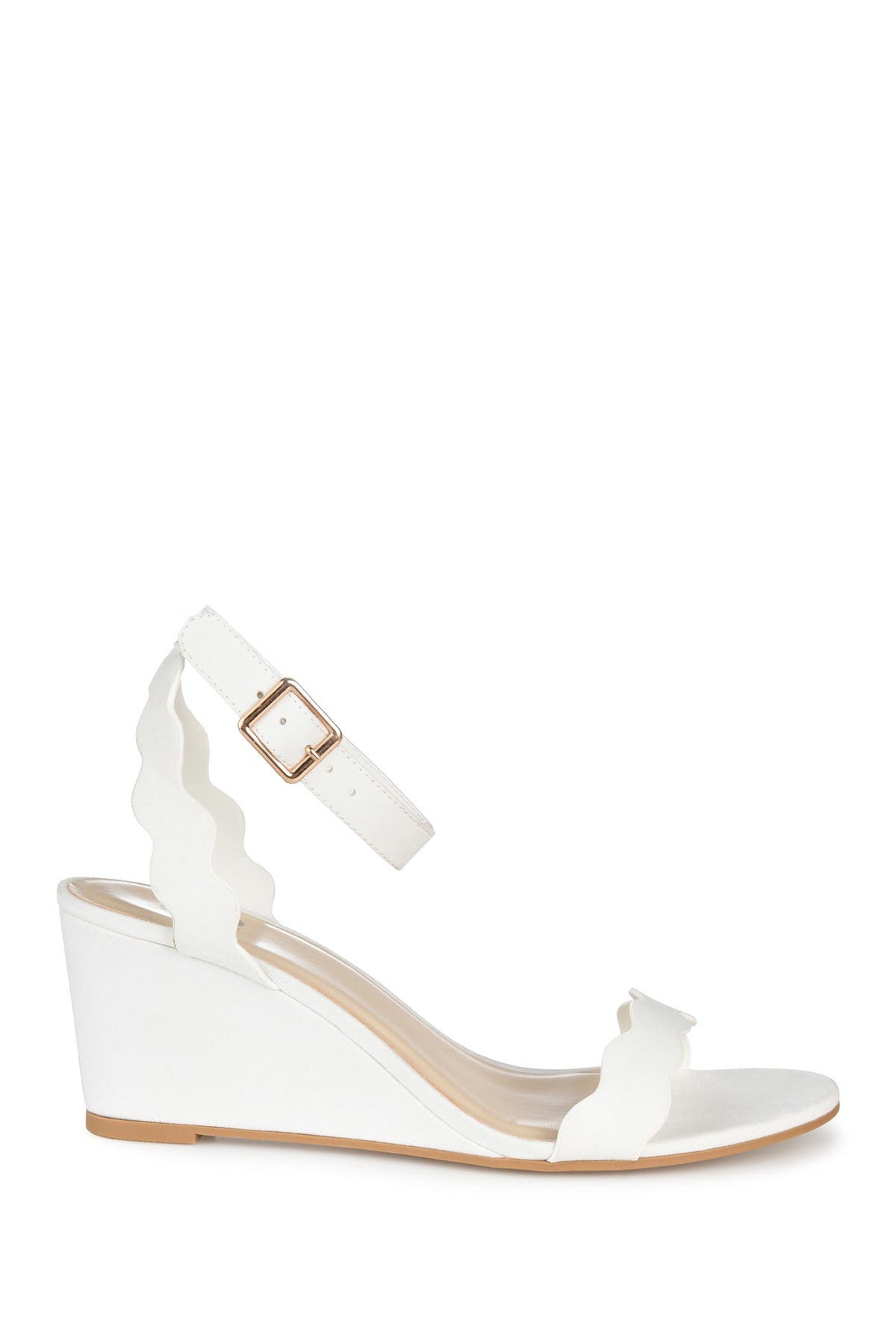 JOURNEE Loucia Wedge Sandal, Alternate, color, WHITE