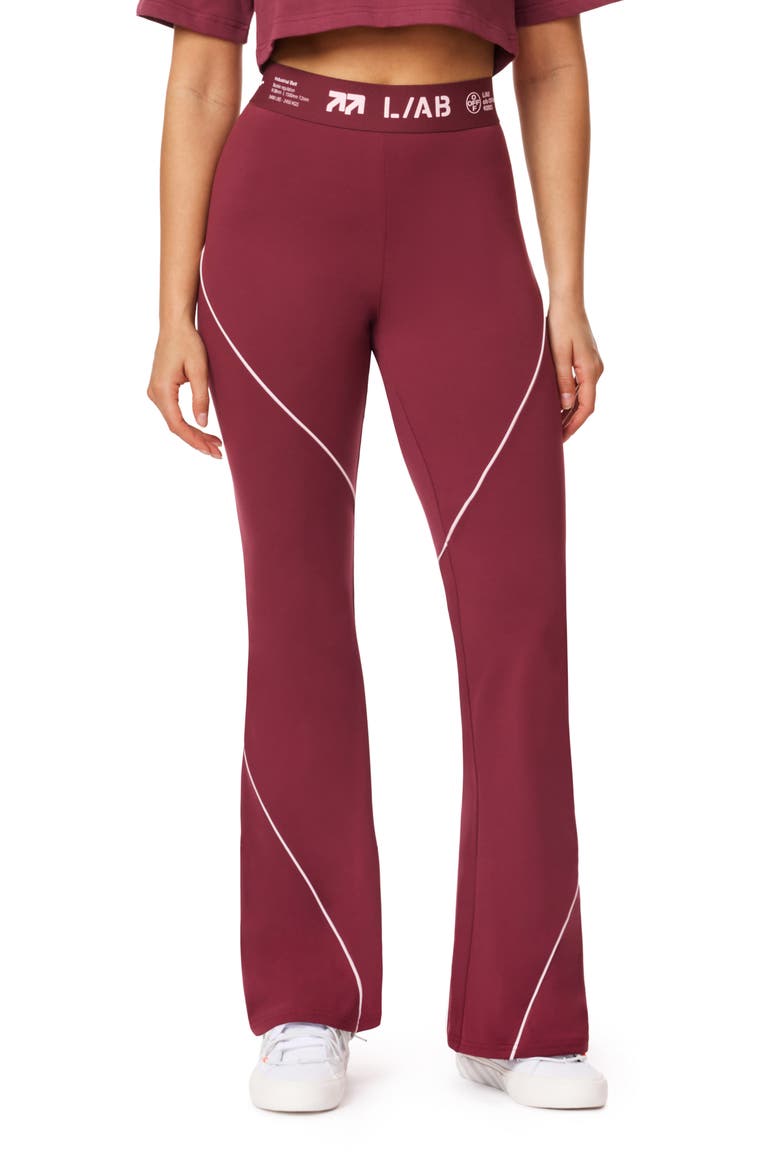 Performance Bootcut Leggings, Main, color, BURGUNDY