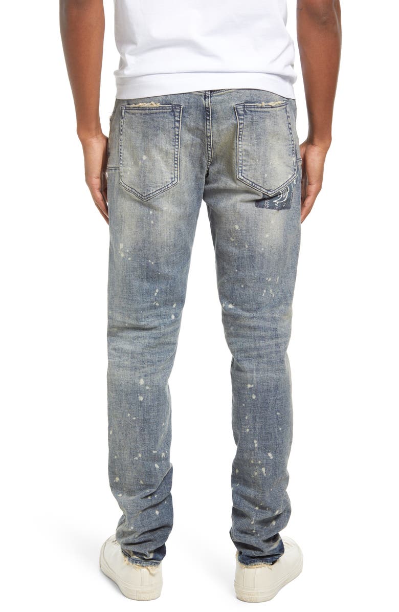 PURPLE BRAND PURPLE Bandana Patch Pocket Slim Leg Jeans, Alternate, color, 