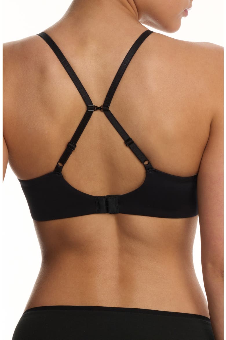 EverFit Seamless Convertible T-Shirt Bra, Alternate, color, BLACK