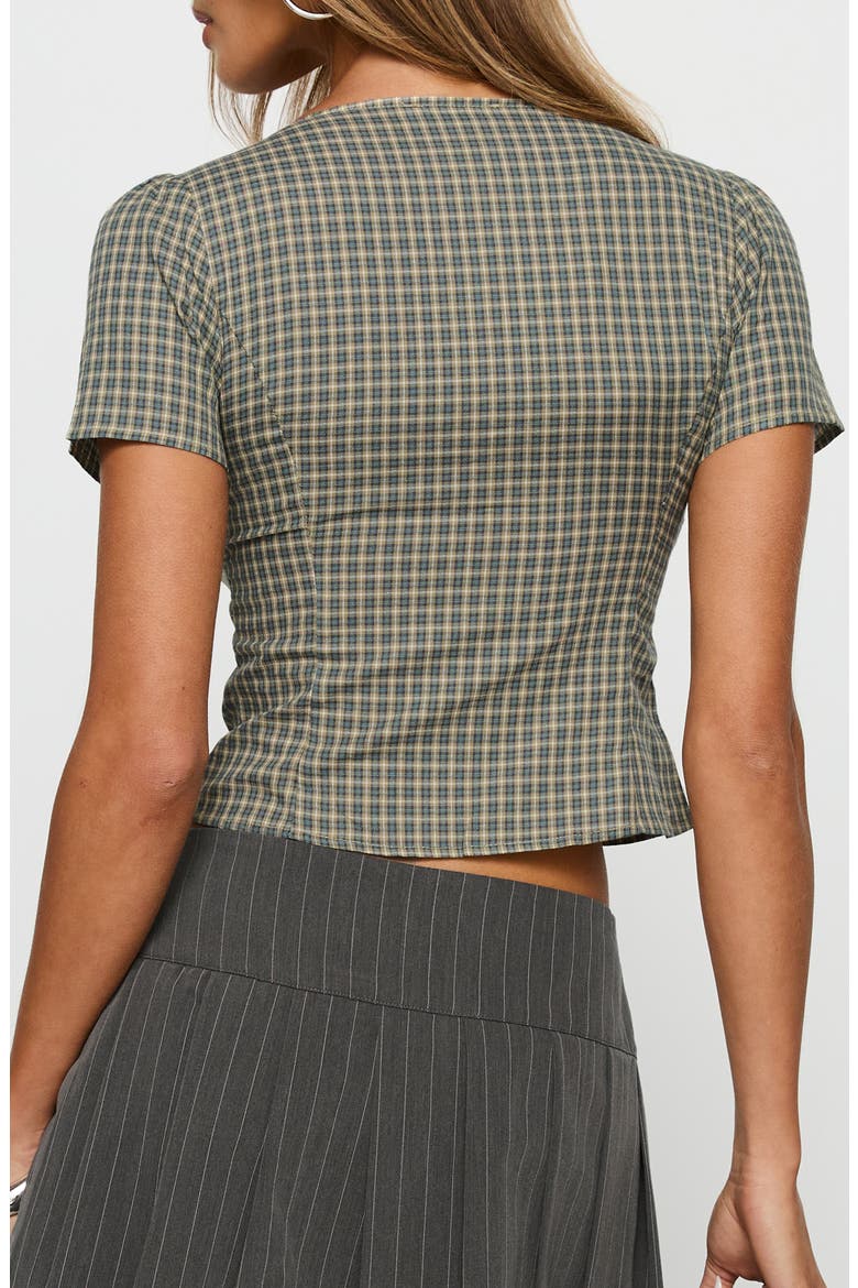 Isolda Check Cotton Button-Up Top, Alternate, color, MULTI CHECK