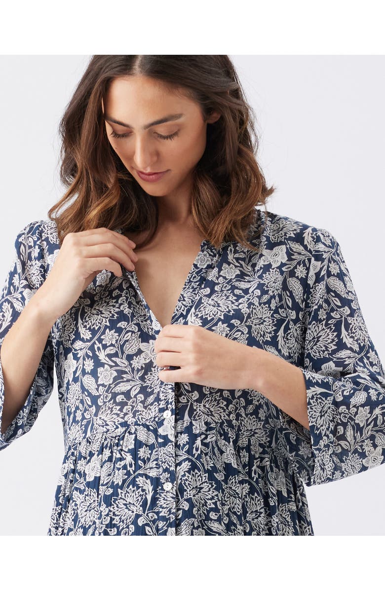 Ripe Maternity Ezra Tiered Dress, Alternate, color, Ink / White