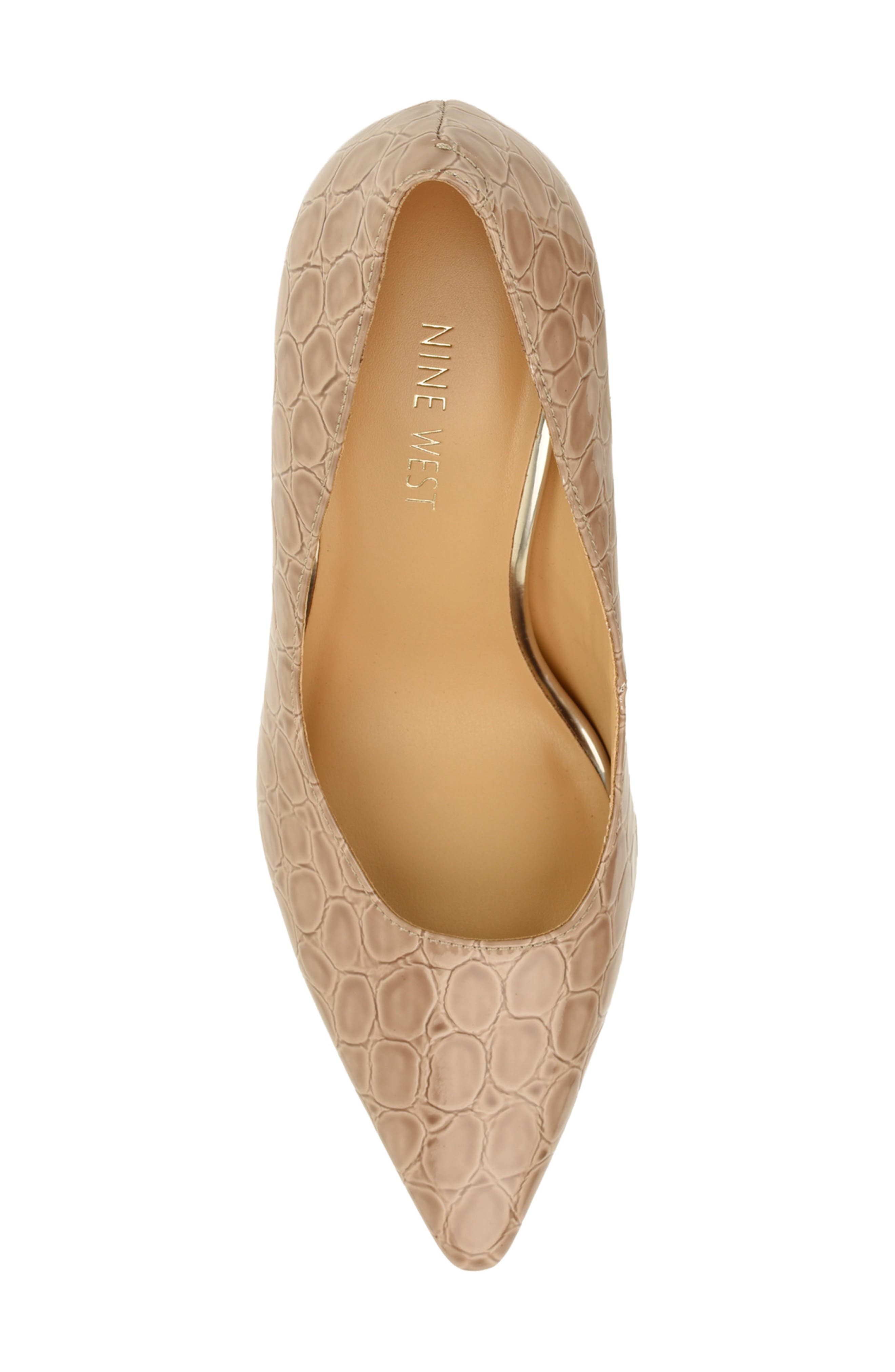 Tornela Faux Leather Pump, Main, color, LIGHT NATURAL CROCO PATENT