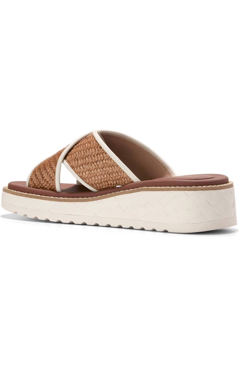Cole Haan Grandpro Daylin Slide Sandal, Alternate, color, Tan Raffia/ Ivory