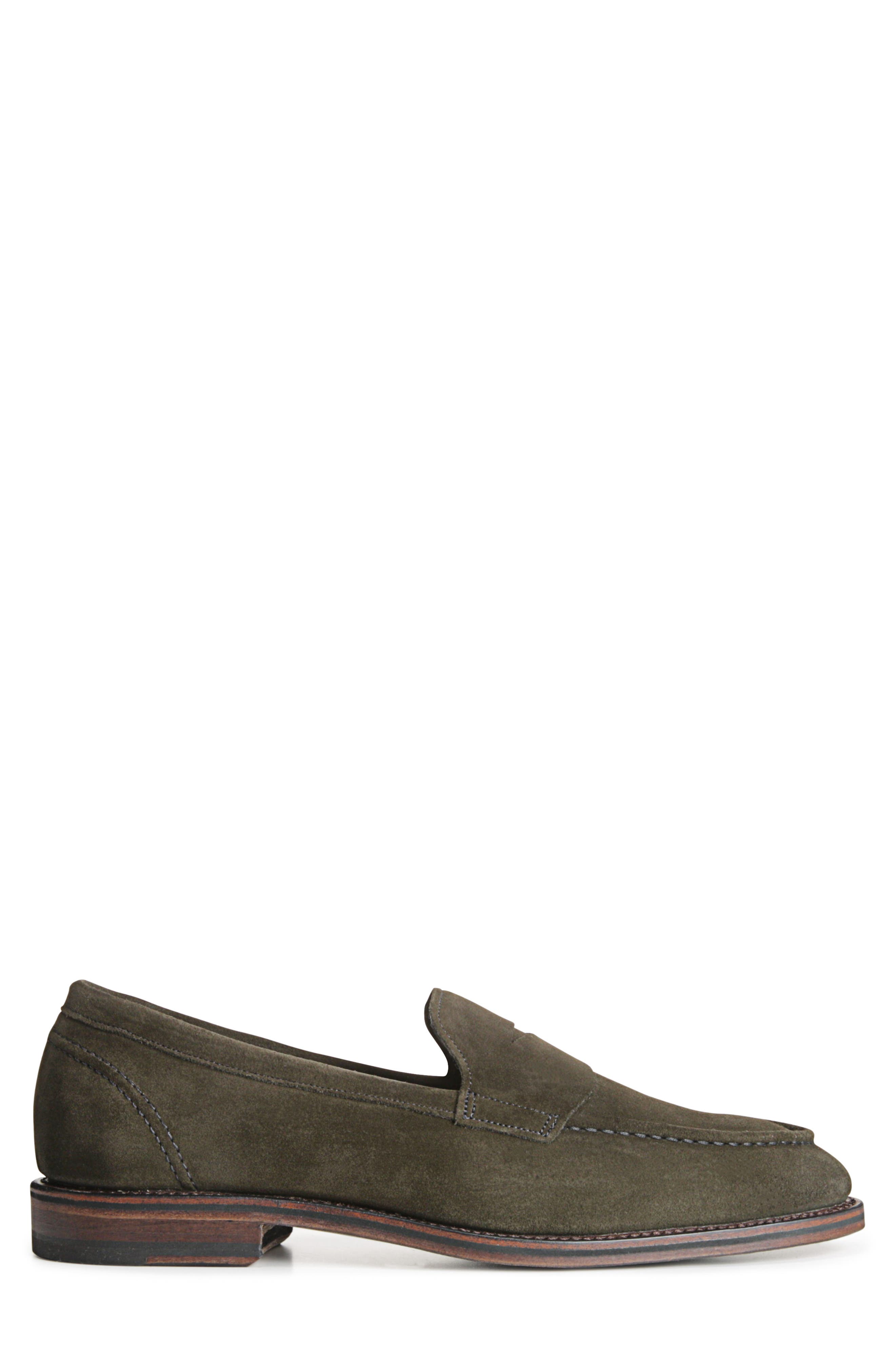 Mercer Penny Loafer, Alternate, color, DARK OLIVE SUEDE