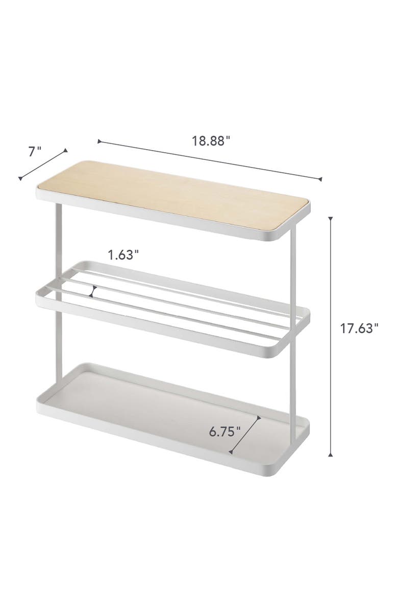 Yamazaki Steel Storage Side Table, Alternate, color, White