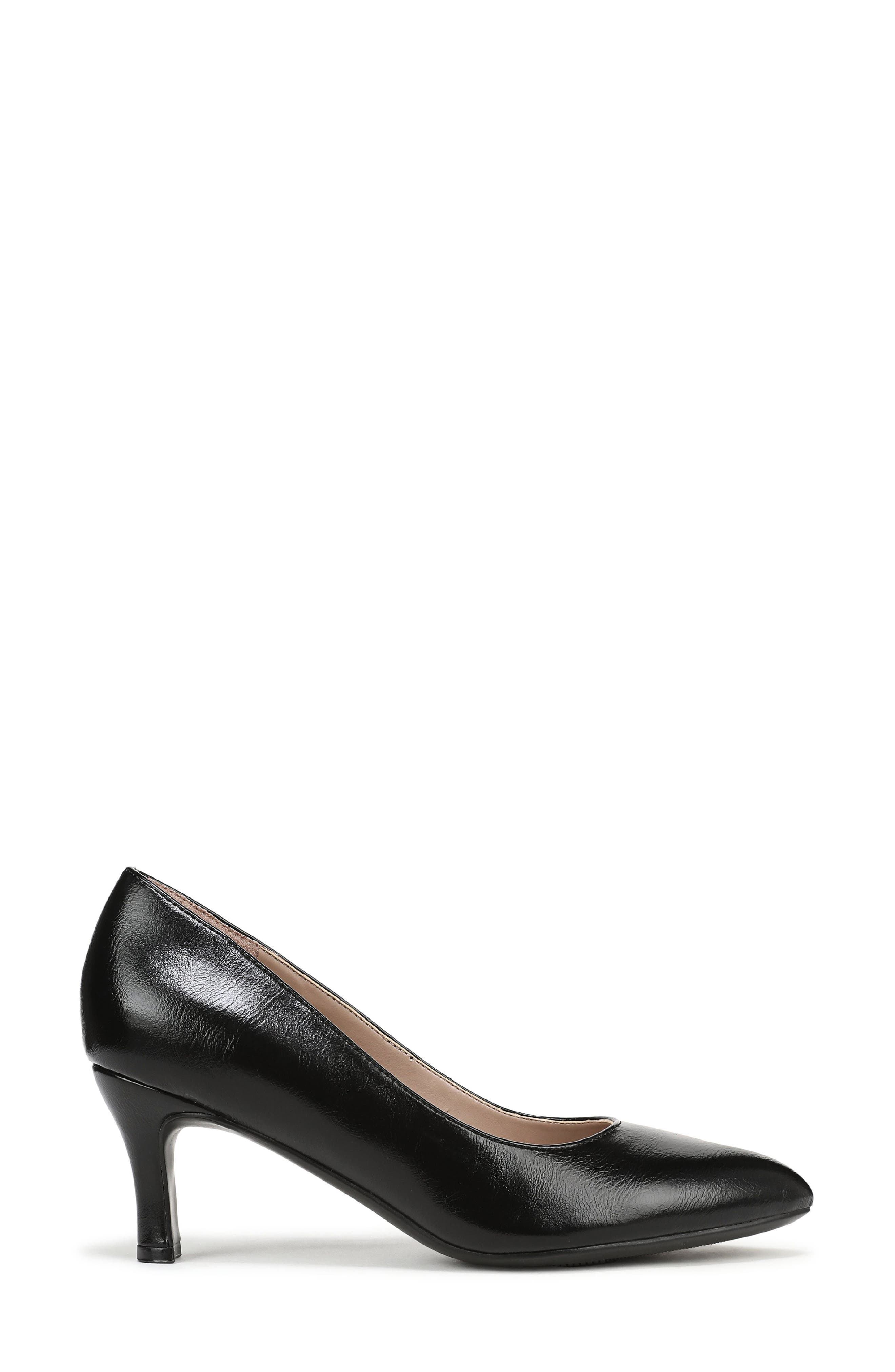 Naturalizer Flora Pump, Alternate, color, Black Faux Leather