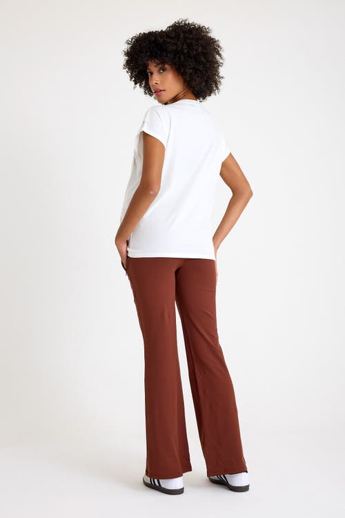 Accouchée Ultimate Comfort Warm Flare Pants In Brown