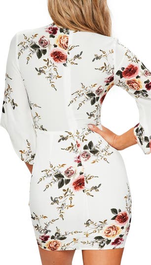 Lace-Up Body Con Dress
