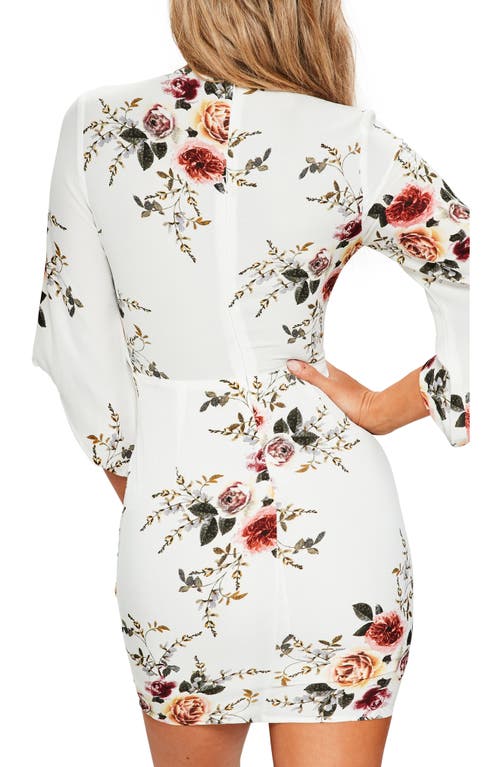 Missguided Lace-up Body Con Dress In White