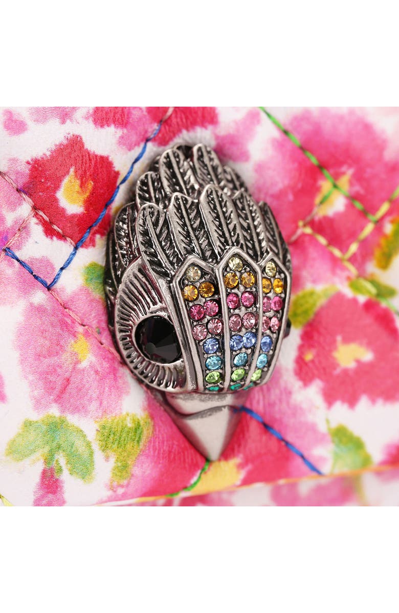 Kurt Geiger London Floral Couture Kensington Floral Quilted Leather Crossbody Bag, Alternate, color, Floral Multi