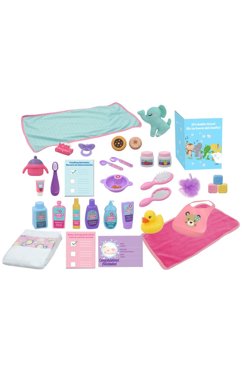 Cuddle Kids Love N' Feed Playset 15" Baby Doll, Alternate, color, Multicolored