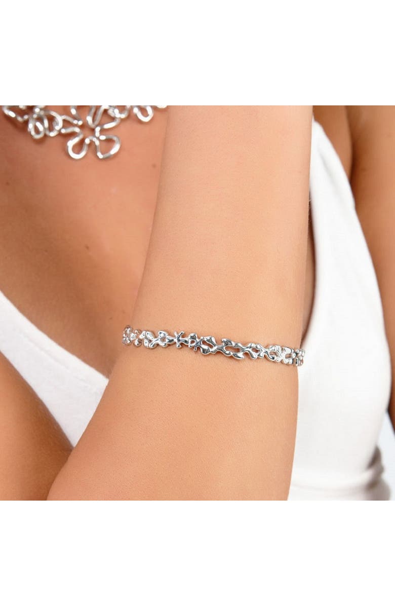 Lucy Quartermaine Thin Splash Bangle, Alternate, color, Silver