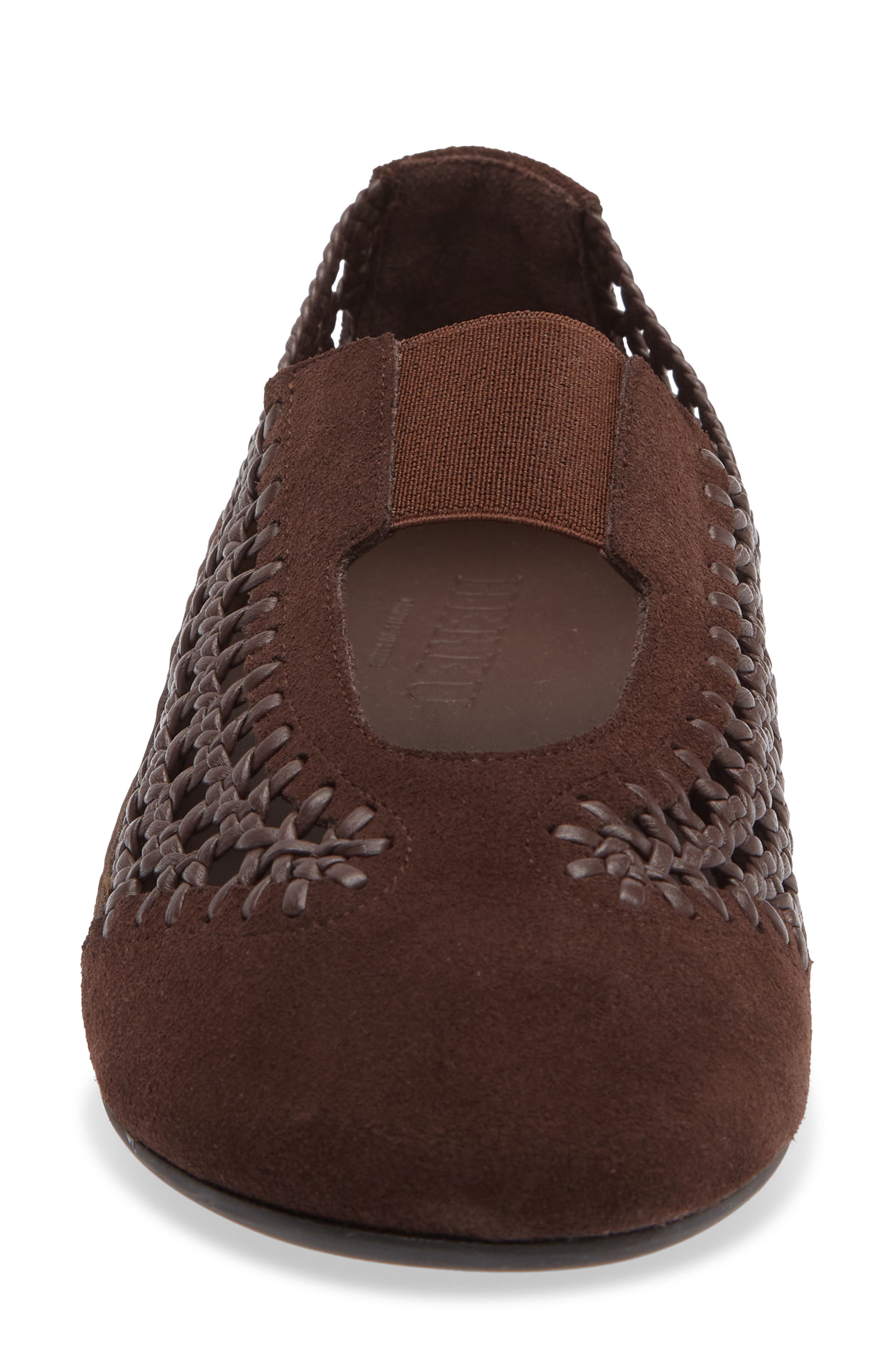 HEREU Sporty Woven Mary Jane Flat, Alternate, color, Dark Brown