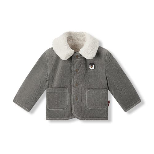 Milkbarn Corduroy Reversible Jacket In Gray