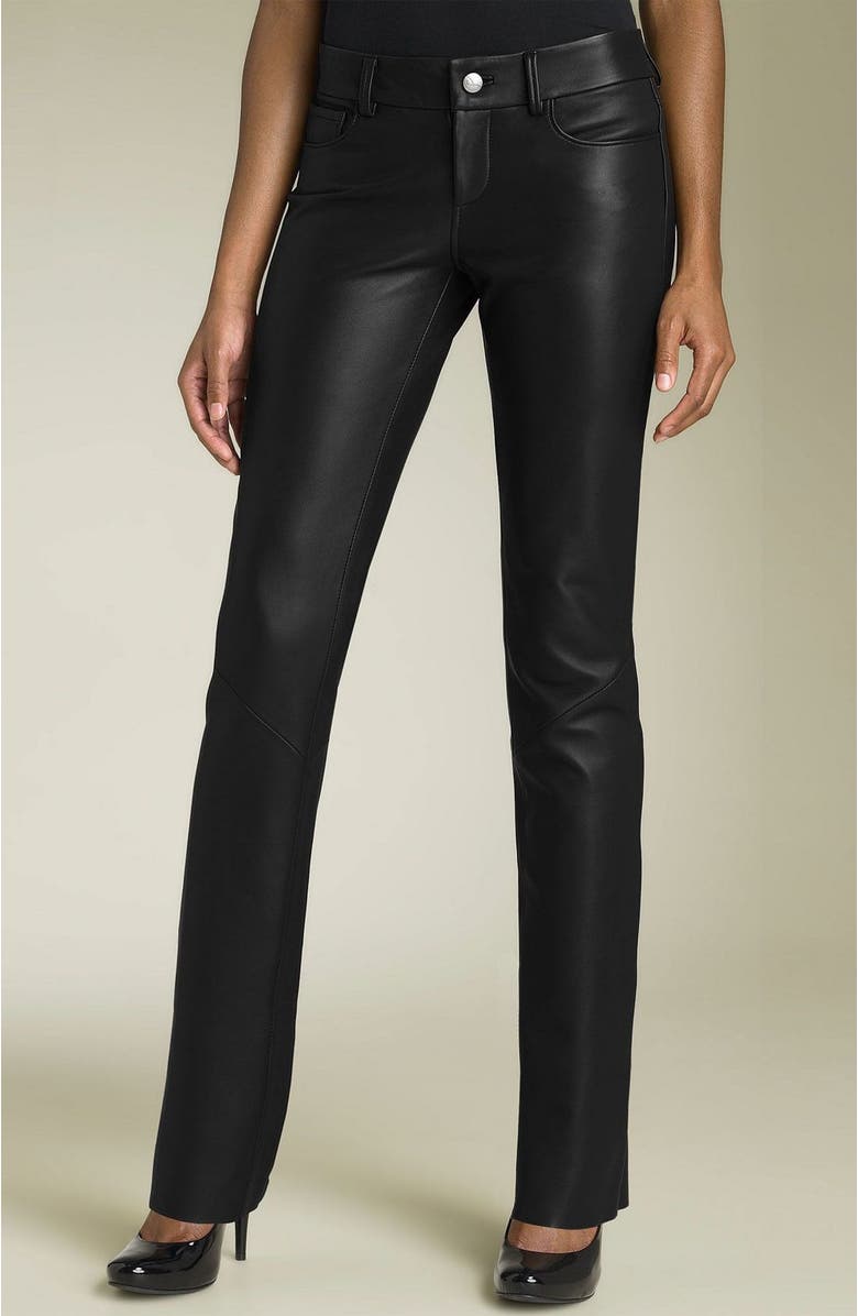 Paige Black Label 'Hyde Park' Skinny Leather Pants, Main, color,