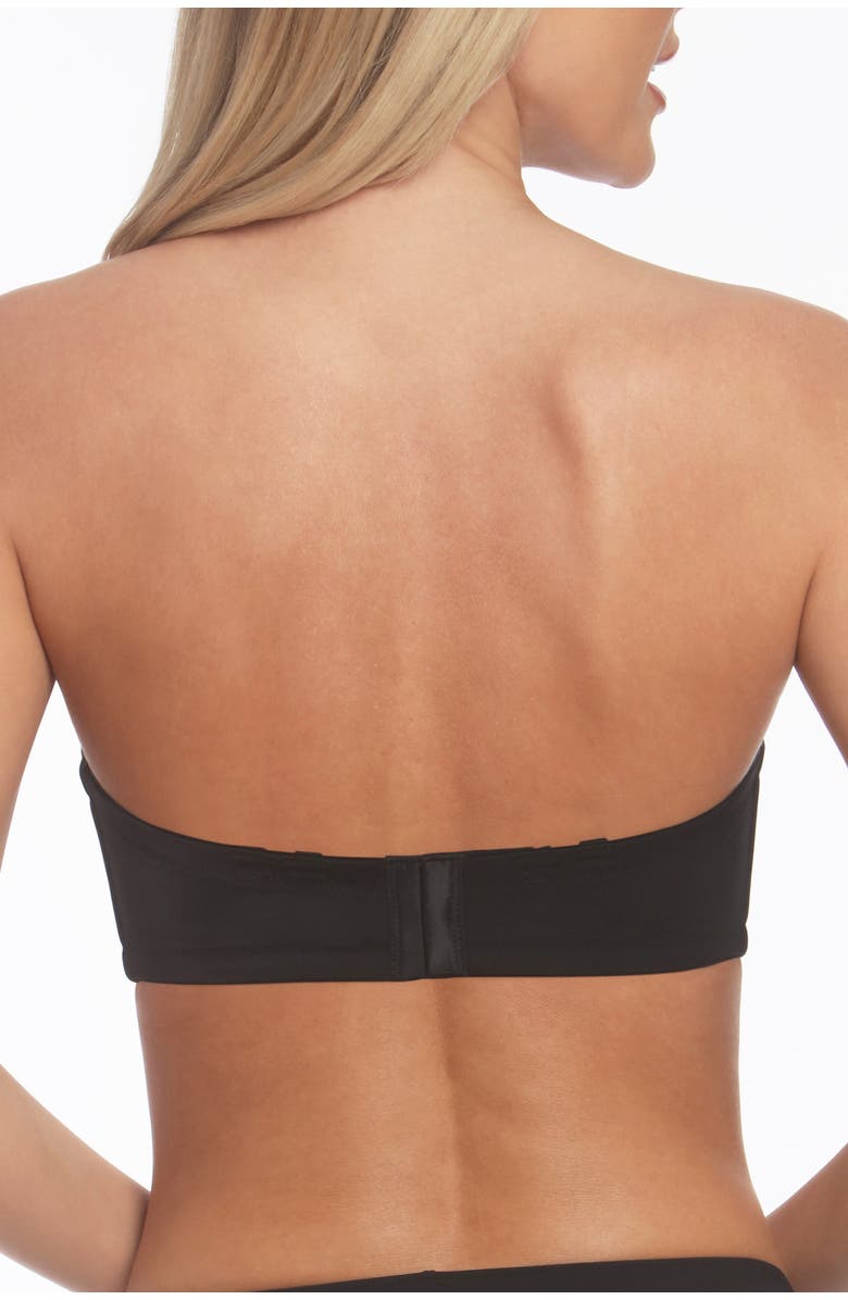 Dominique Intimates Bella Strapless Seamless Hidden Underwire Convertible Bandeau Bra with Clear & Matching Straps, Alternate, color, Black