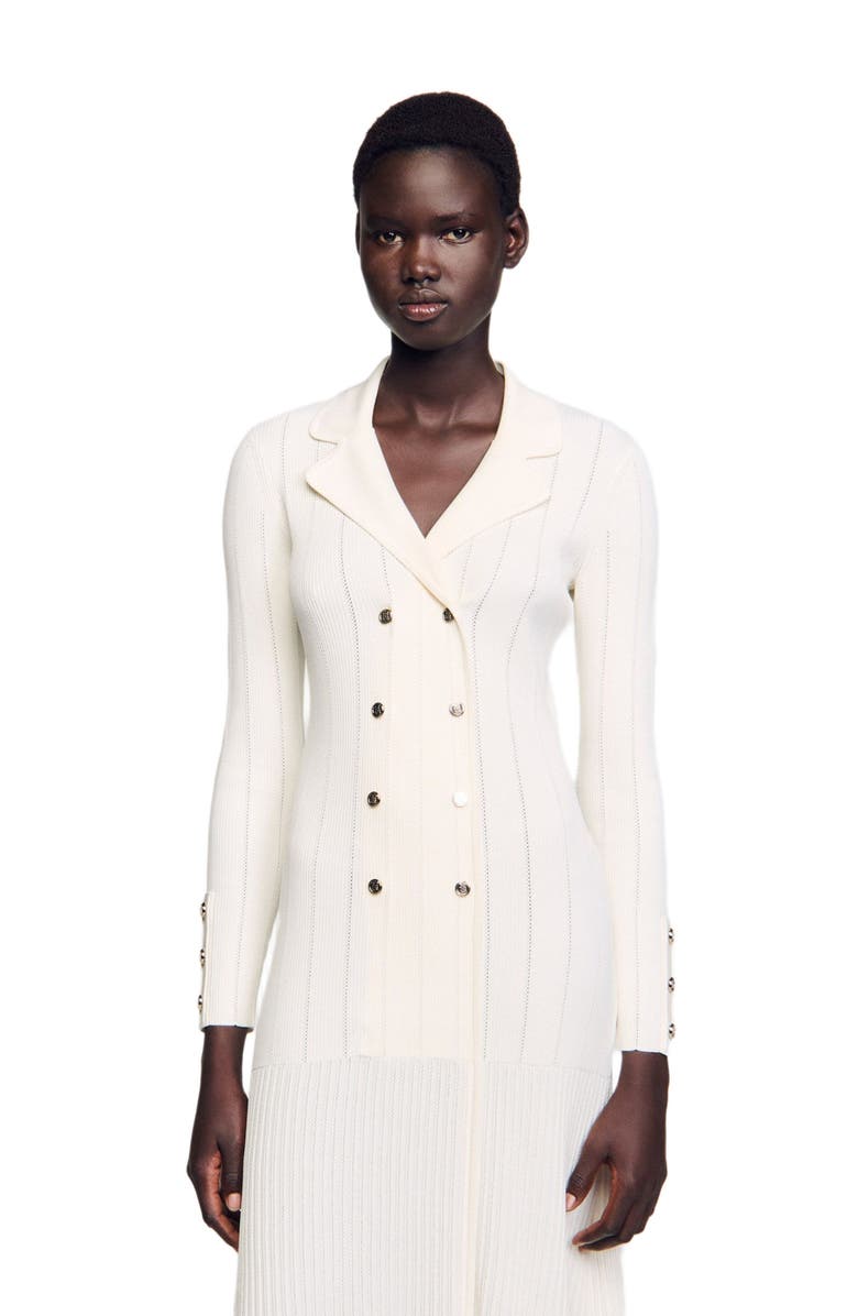 SANDRO Knit maxi dress, Alternate, color, 