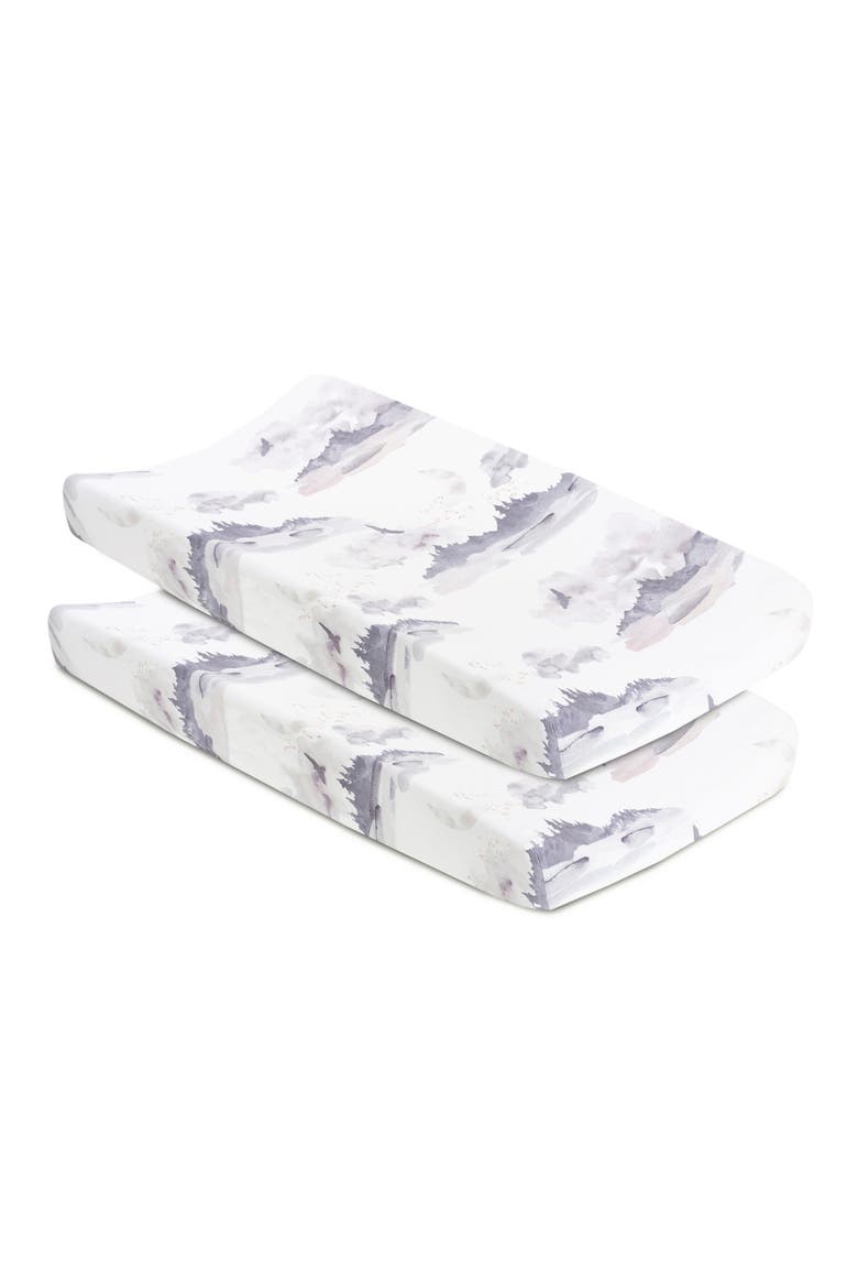 2-Pack Jersey Changing Pad Covers, Main, color, MISTY MOUNTAIN