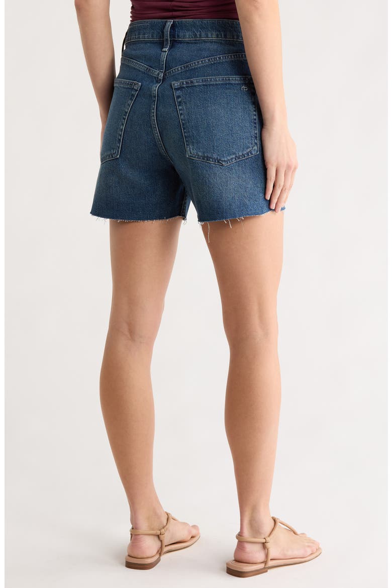 Retro High Waist Cutoff Denim Shorts, Alternate, color, MACON