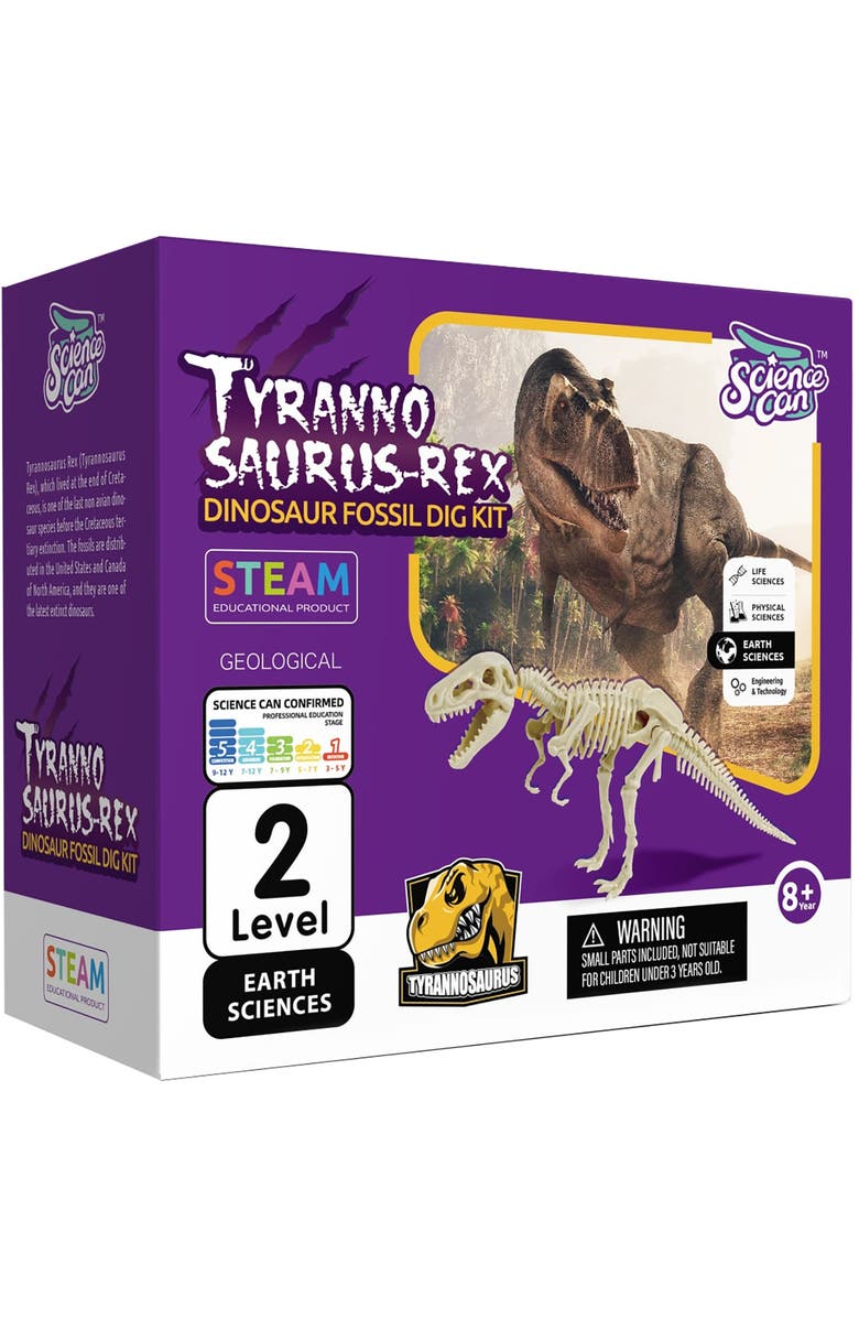 Science Can Tyrannosaurus Rex Dinosaur Fossil Dig Kit 8+, Main, color, Multicolored