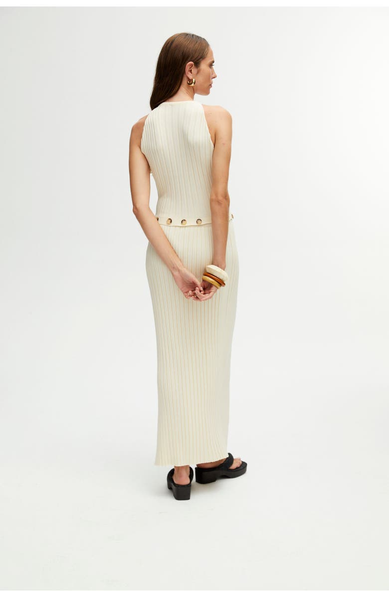 Nocturne Ribbed Dress with Slits, Alternate, color, 