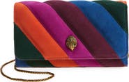 Kurt Geiger London Extra Mini Soho Quilted Colorblock Suede Clutch