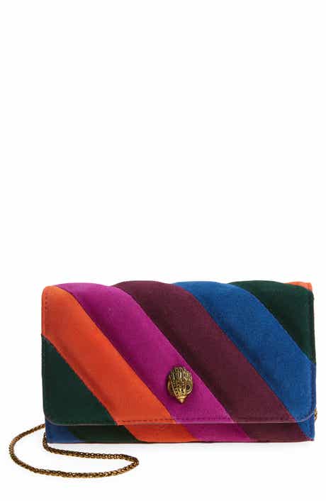 Kurt Geiger London Extra Mini Soho Quilted Colorblock Suede Clutch