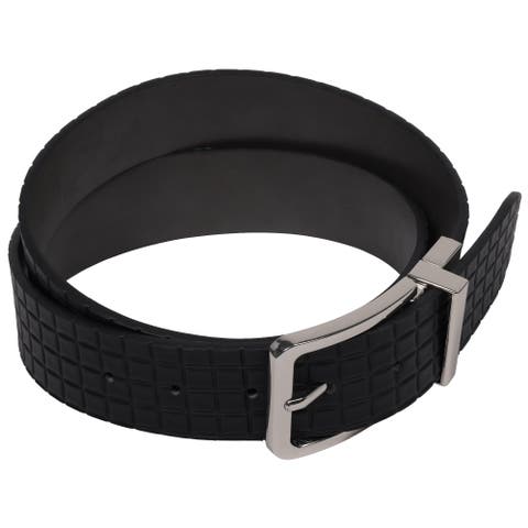 Textured PU Reversible Belt with Polished Buckle