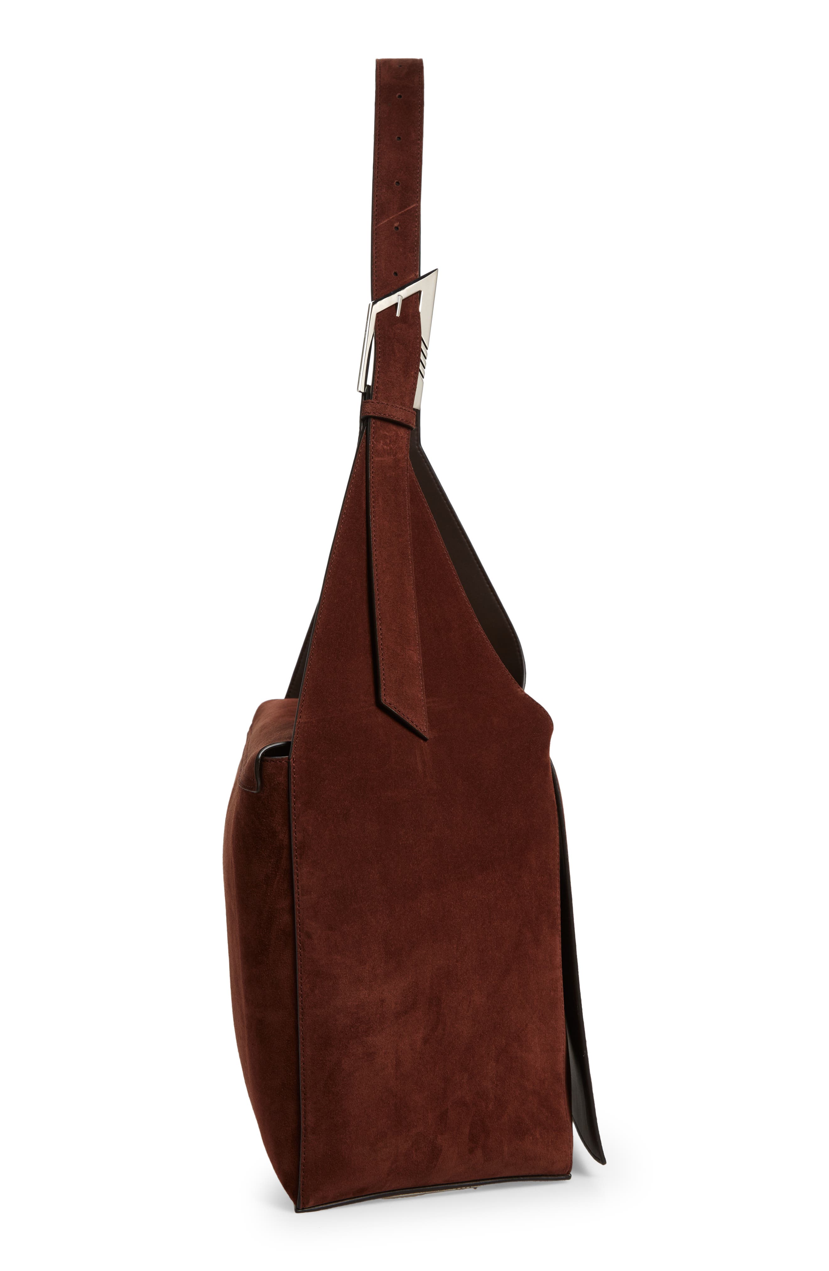 The Attico Morning Suede Shoulder Bag, Alternate, color, 