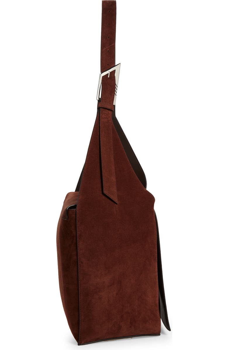 The Attico Morning Suede Shoulder Bag, Alternate, color,