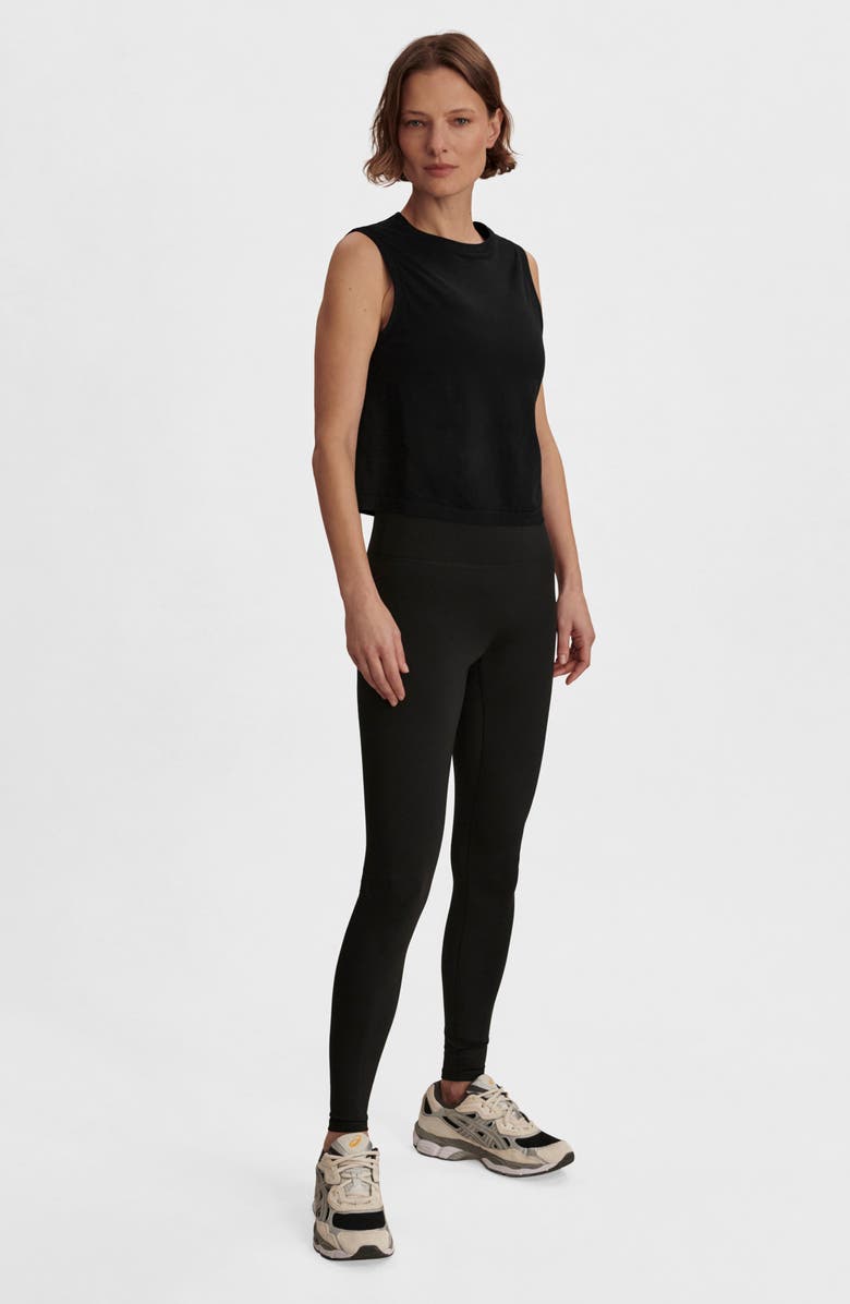 Varley Nate Seamless Crop Tank, Alternate, color, Black