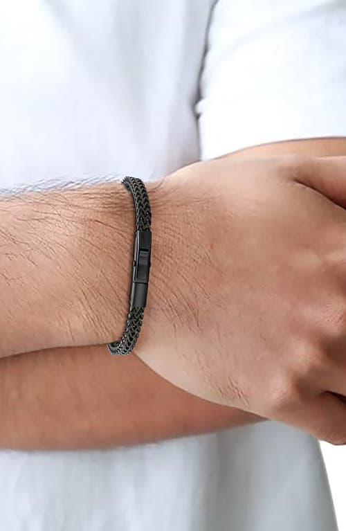 Geoffrey Beene Franco Chain Bracelet In Black