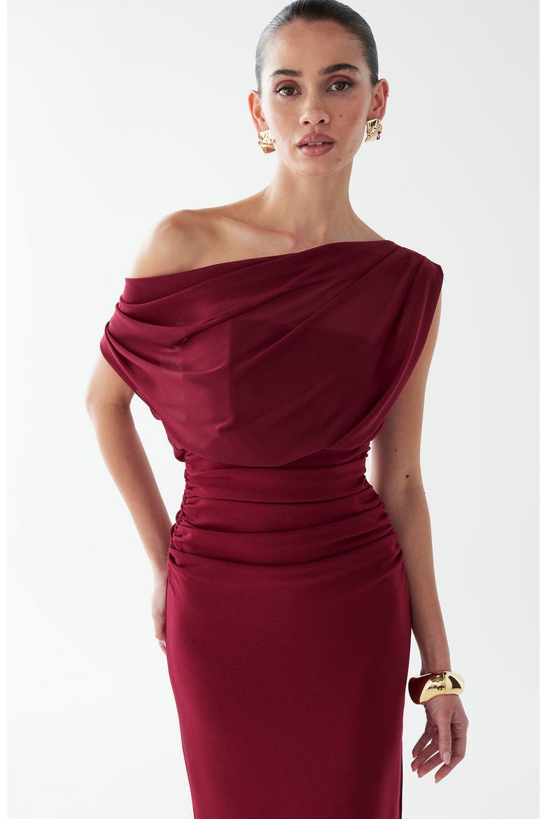 Frea Maxi Dress, Alternate, color, Burgundy